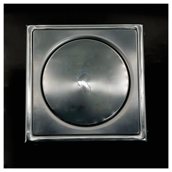 10x10cm-Ralo Click Quadrado de Inox-60020